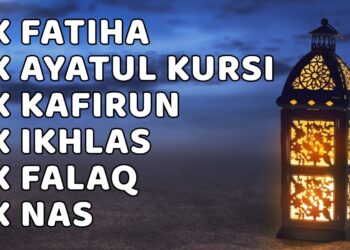 FATIHA 7X AYATUL KURSI 7X KAFIRUN 7X IKHLAS 7X FALAQ 7X NASFATIHA